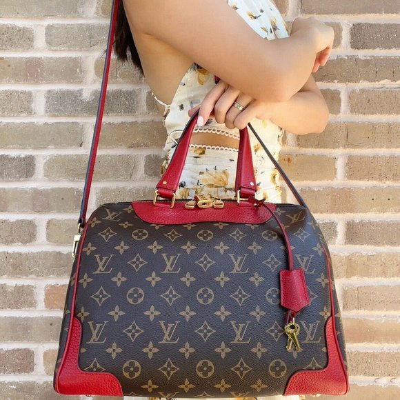 Louis Vuitton Handbags - Authentic✅Louis Vuitton Retiro Monogram Red Satchel Duffle Crossbody Canvas
